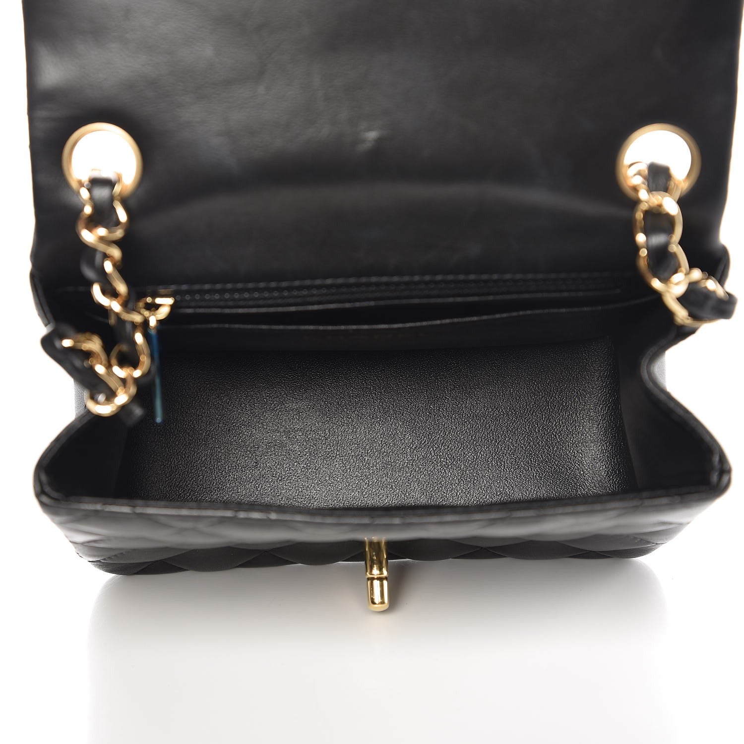 Chanel Lambskin Quilted Mini Square Flap Black 5 of 11