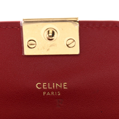 Celine Shiny Smooth Calfskin C Wallet On Chain Bag Red 6 of 11