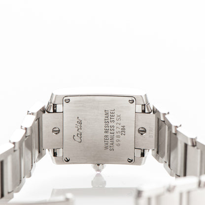 Cartier Stainless Steel Pink Mother of Pearl 20mm Tank Francaise Quartz Watch 4 of 7