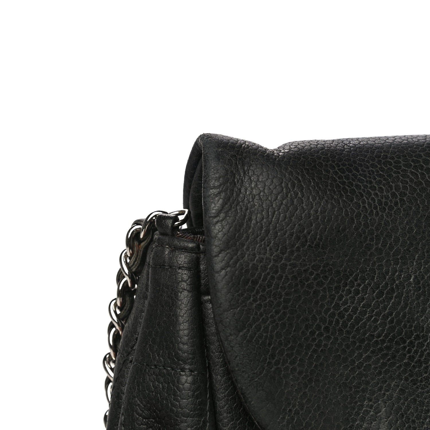 Chanel Caviar Half Moon Wallet On Chain WOC Black 19 of 23