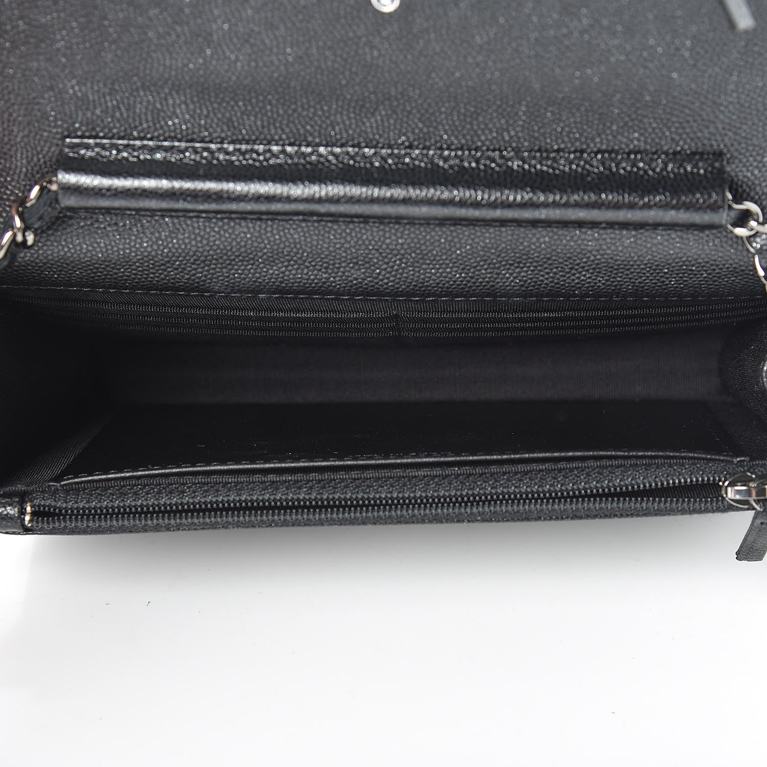 Chanel Iridescent Caviar Quilted Wallet On Chain WOC Black 5 of 14