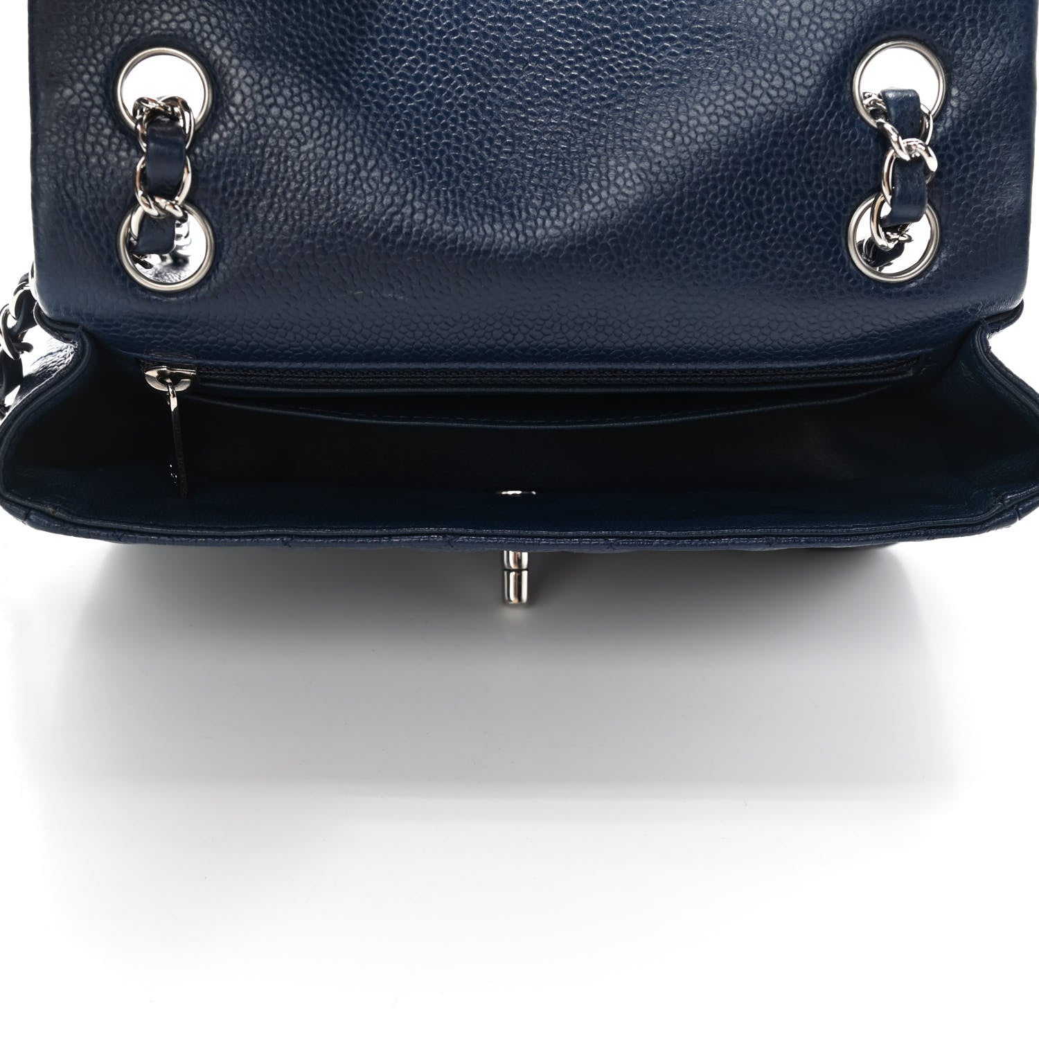 Chanel Caviar Quilted Mini Rectangular Flap Navy 4 of 4