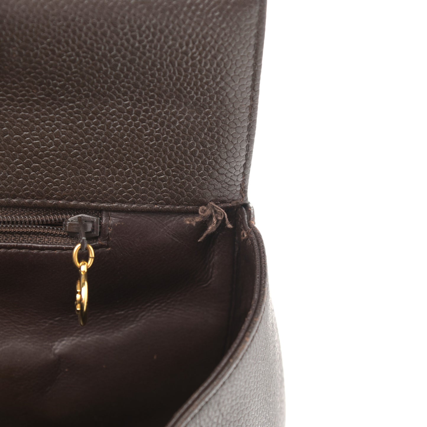 Caviar Quilted Timeless CC Tote Brown