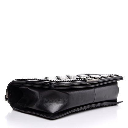 Chanel Calfskin Quilted New Medium Boy Top Handle Flap Black 5 of 11