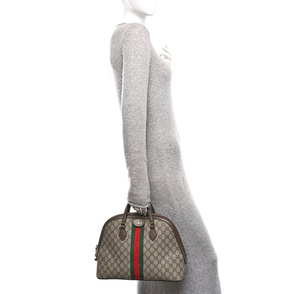 Gucci GG Supreme Monogram Web Medium Ophidia Top Handle Dome Bag Brown 2 of 10