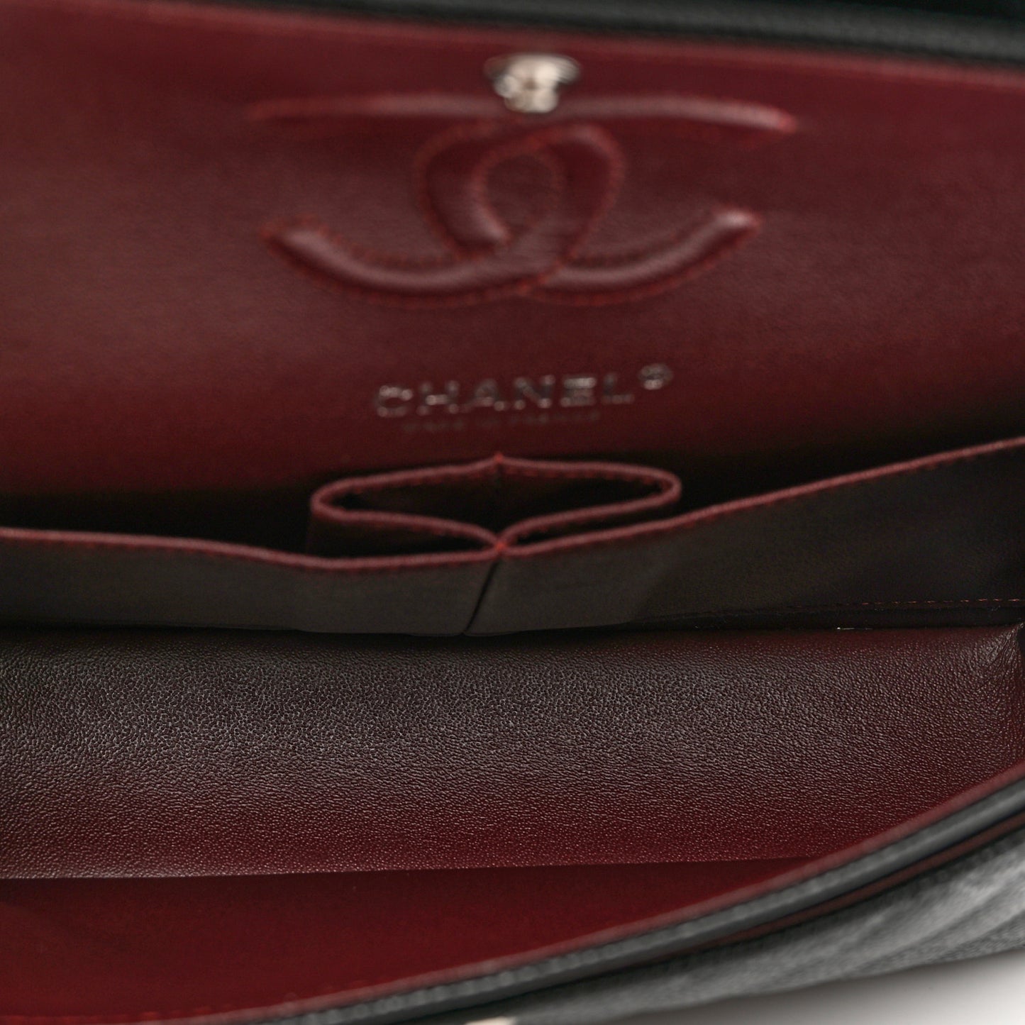 Caviar Quilted Small Double Flap Black