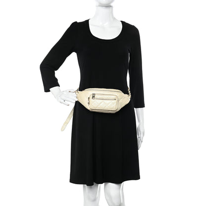 Chanel Calfskin Quilted All About Waist Belt Bag White 2 of 13