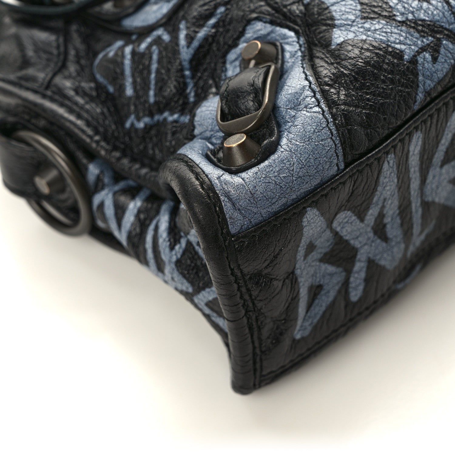 Balenciaga Agneau Arena Graffiti All Over Classic Hardware Mini City Black 10 of 12