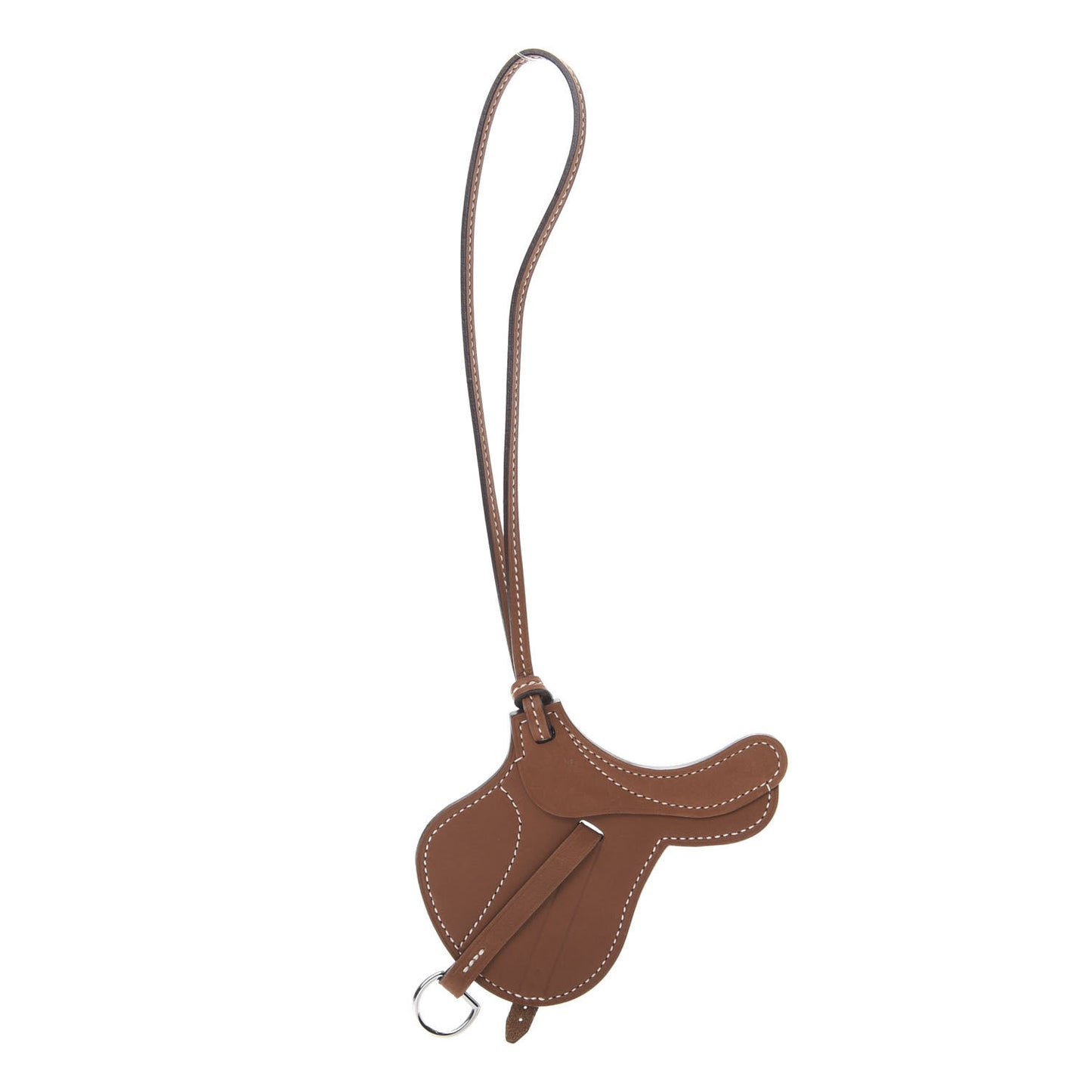 Natural Barenia Paddock Selle Horse Saddle Bag Charm