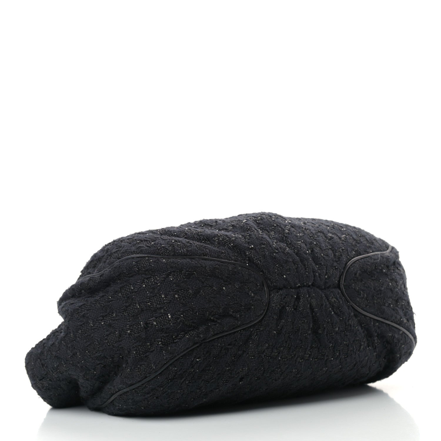Chanel Tweed Boucle Knitting Bag Black 4 of 10