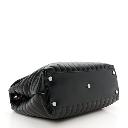 Saint Laurent Calfskin Y Quilted Monogram Large Loulou Chain Satchel Black 4 of 11
