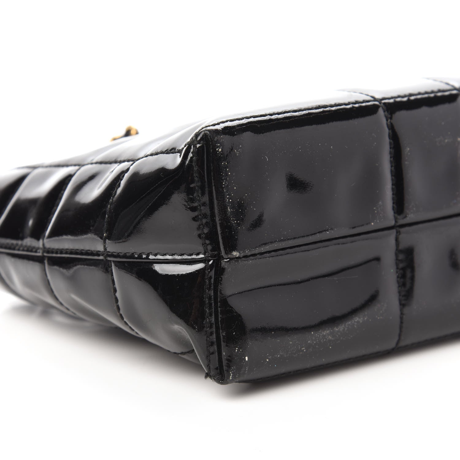 Chanel Patent Chocolate Bar CC Tote Black 6 of 10