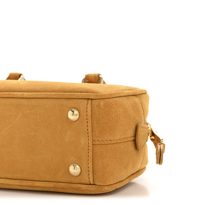 Miu Miu Suede Padded Regular Arcadie Top Handle Bag Whiskey 10 of 11