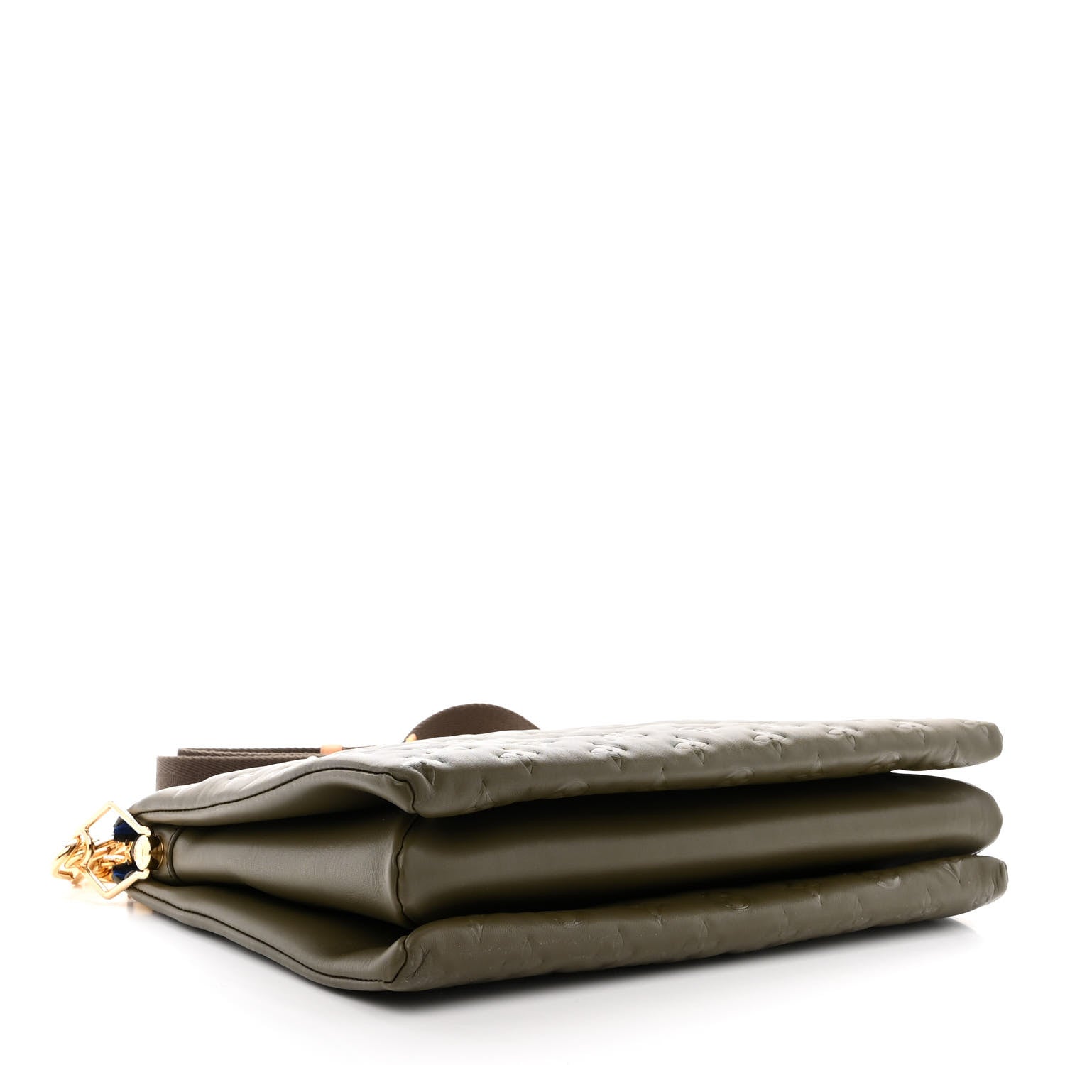 Louis Vuitton Lambskin Embossed Monogram Coussin MM Khaki 4 of 11