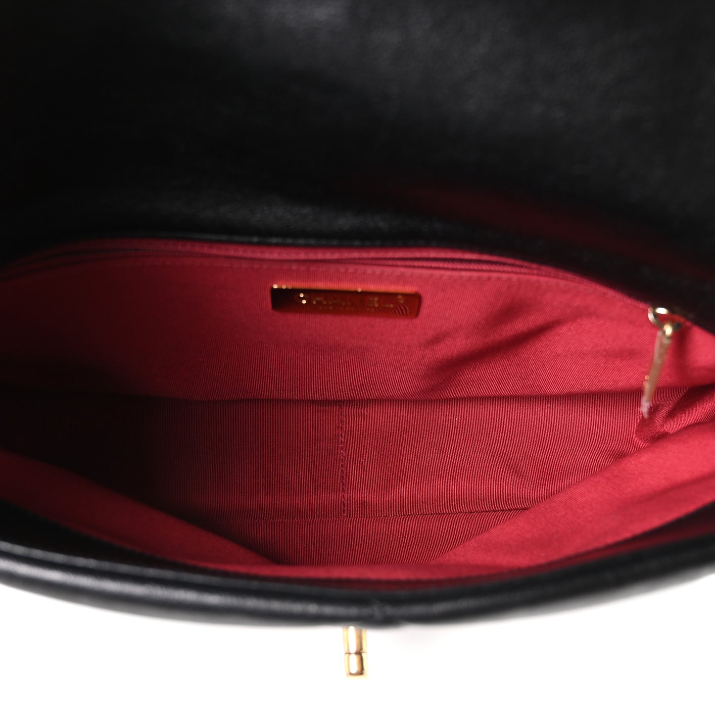 Goatskin Quilted Large Chanel 19 Flap Black