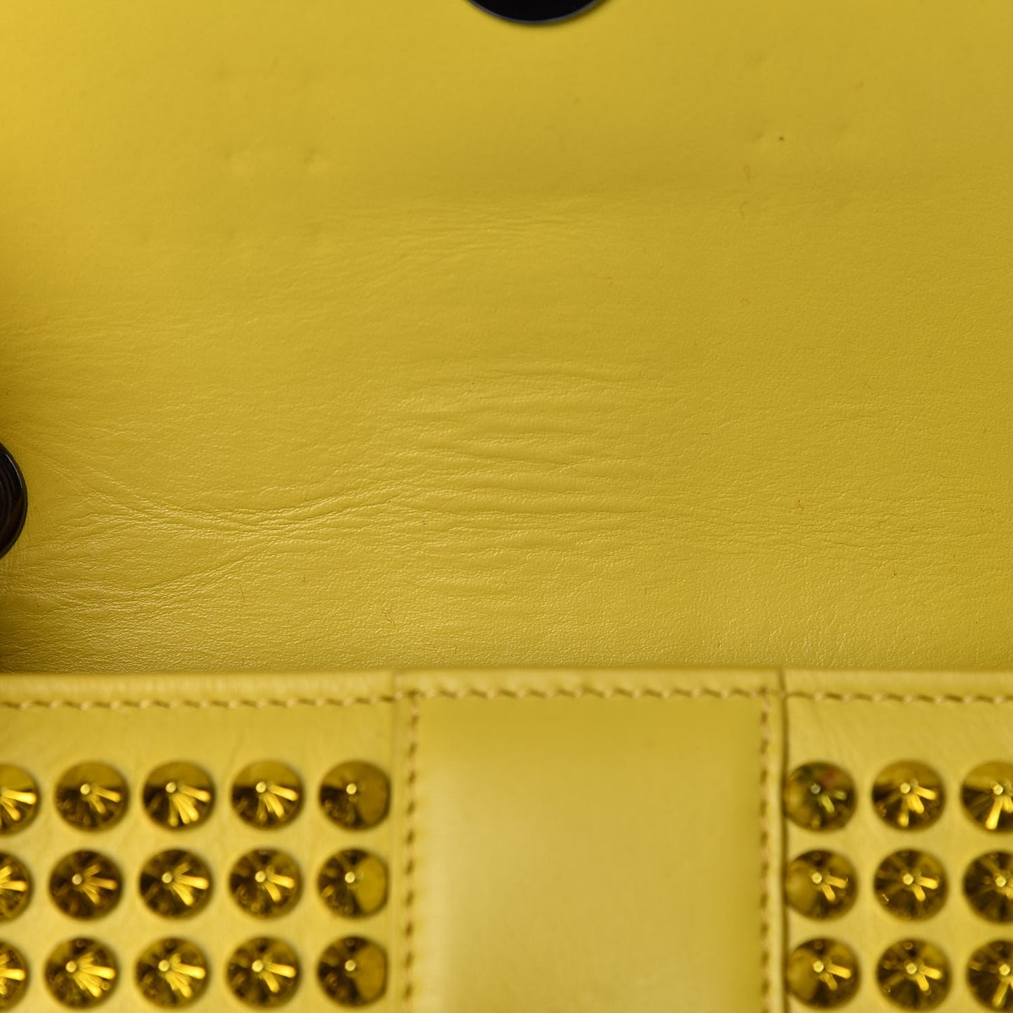 Calfskin Spikes Mini Sweety Charity Crossbody Bag Mimosa