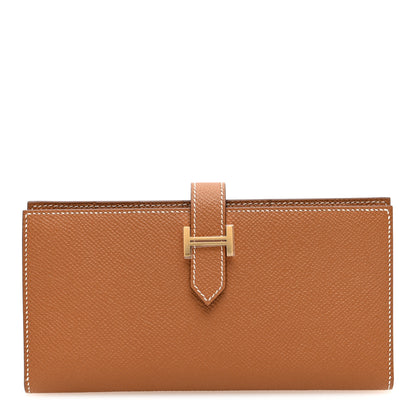 Hermes Epsom Bearn Gusset Wallet Gold 1 of 6