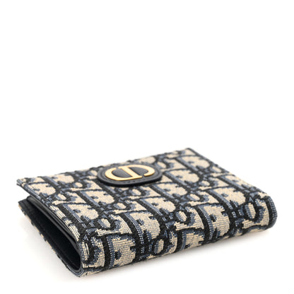 Christian Dior Oblique 30 Montaigne Dahlia Wallet Blue 4 of 8