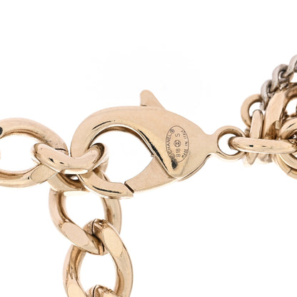 Chanel Chain Fringe Multi Strand CC Necklace Gold 5 of 6