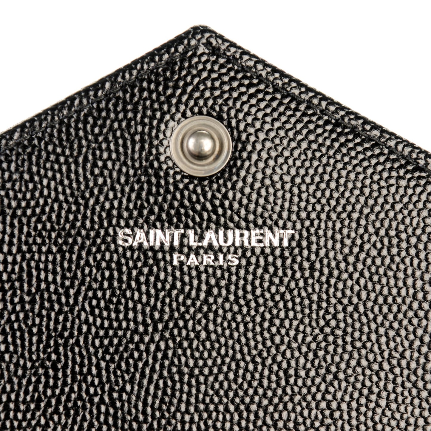 Grain De Poudre Matelasse Chevron Monogram Chain Wallet Black