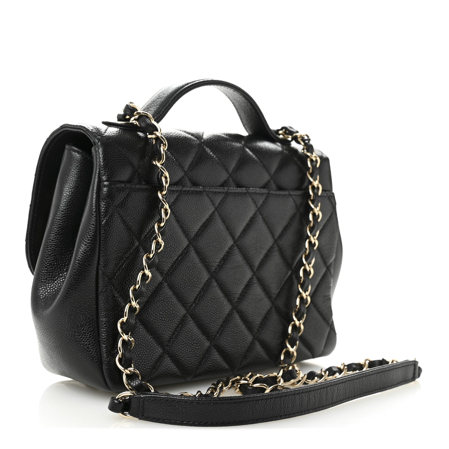 Caviar Quilted Medium Business Affinity Flap Black
