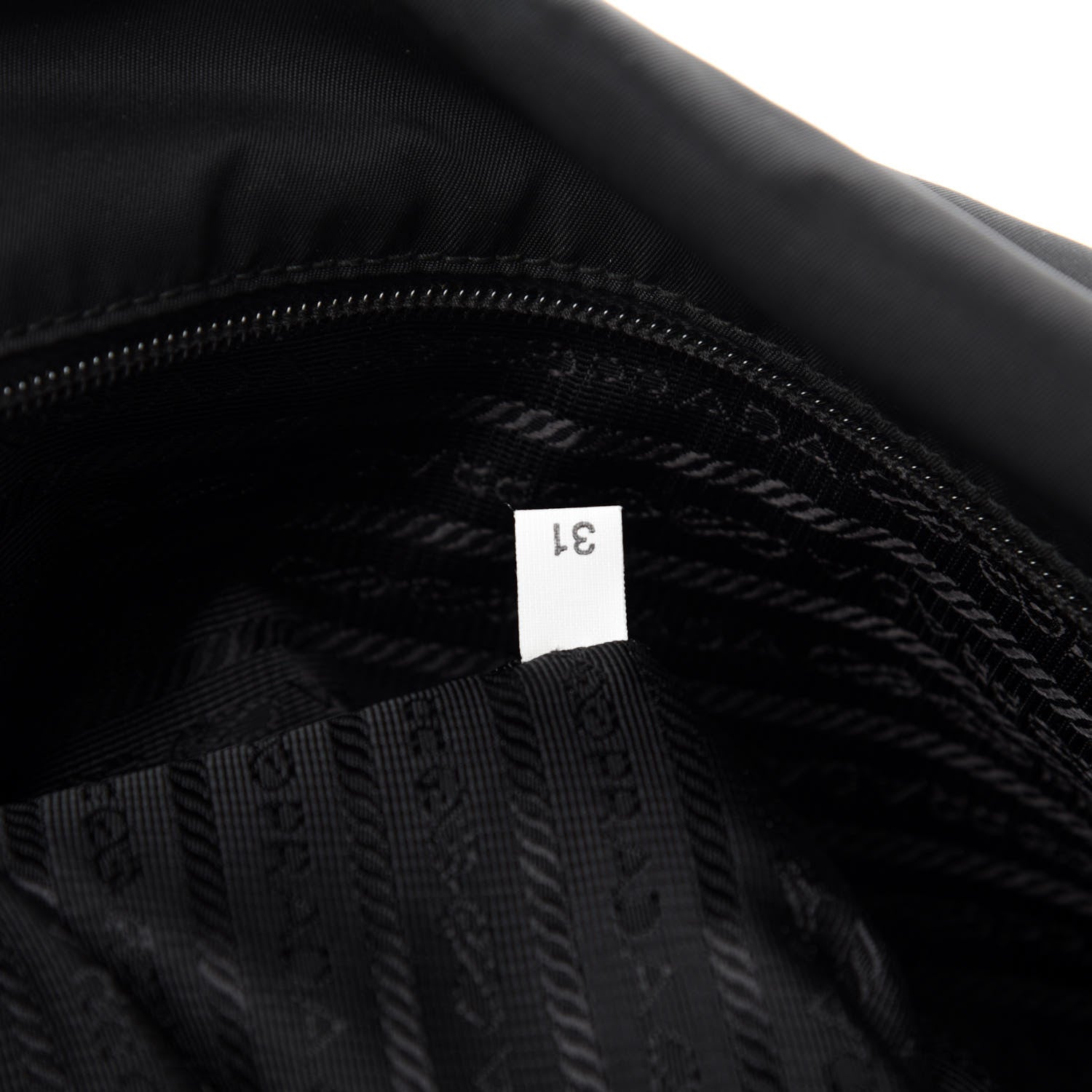 Prada Tessuto Nylon Saffiano Logo Messenger Bag Black 9 of 10