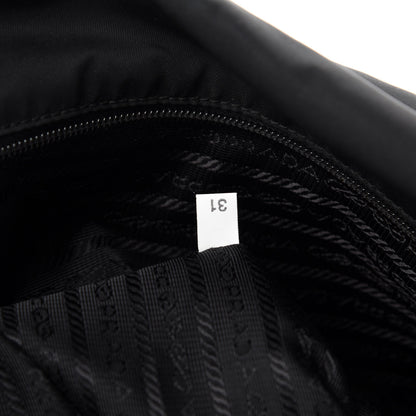 Prada Tessuto Nylon Saffiano Logo Messenger Bag Black 9 of 10