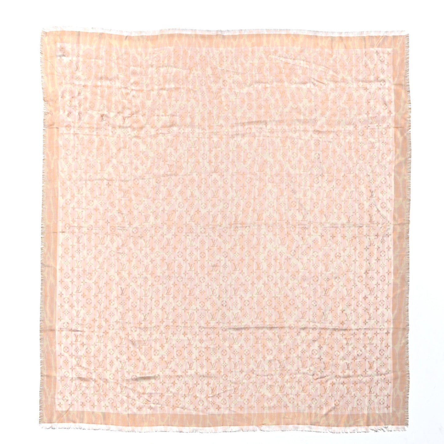 Monogram Shine Leogram Shawl Light Pink