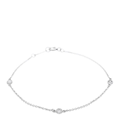 Tiffany Platinum Diamond .15ctw Elsa Peretti Diamonds by the Yard Station Bracelet 1 of 5