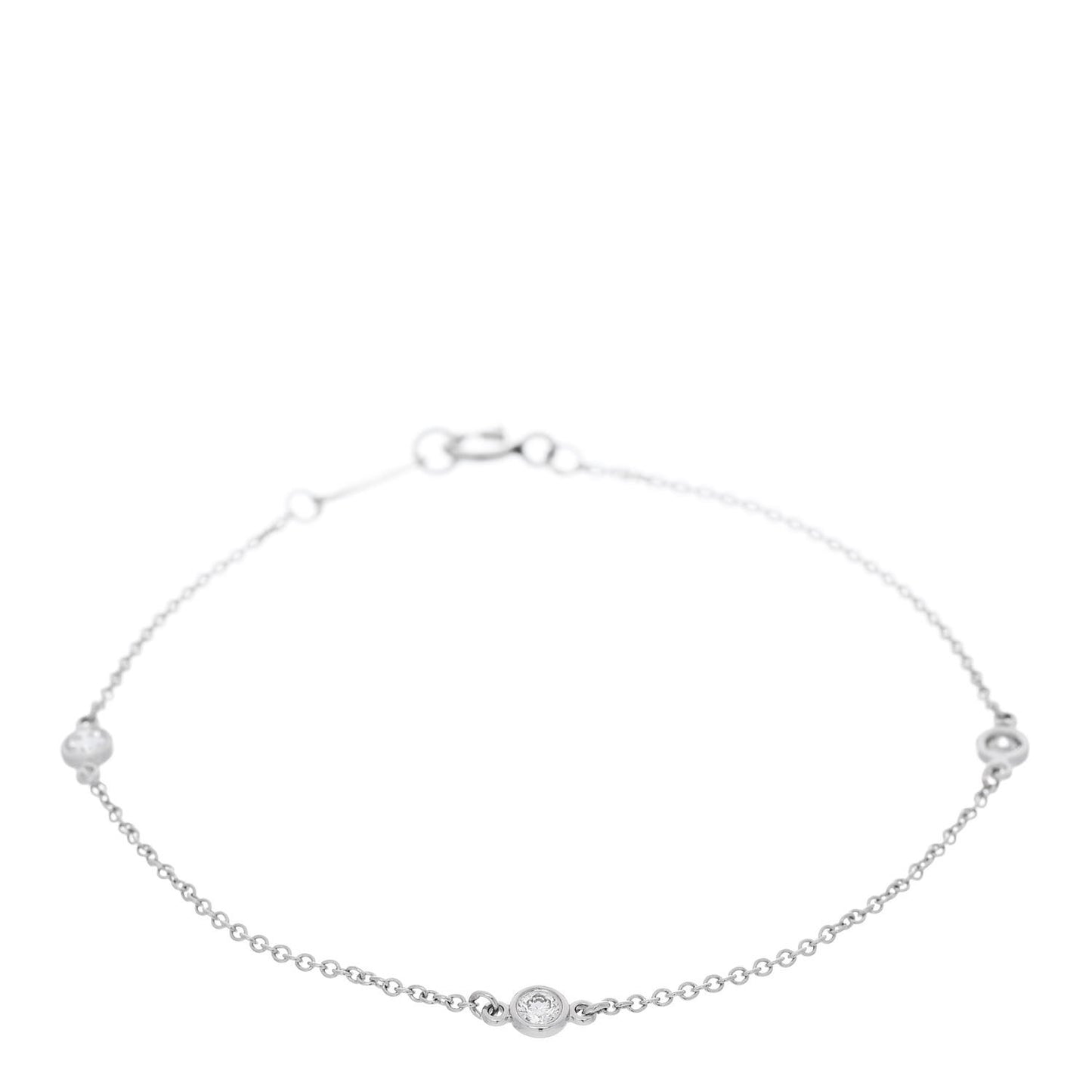 Platinum Diamond .15ctw Elsa Peretti Diamonds by the Yard Station Bracelet