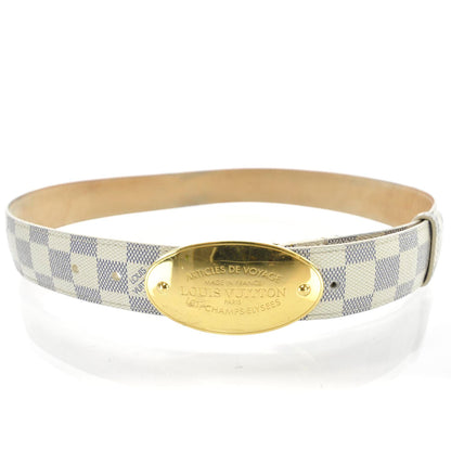 Louis Vuitton Damier Azur Voyage Belt 80 32 1 of 5