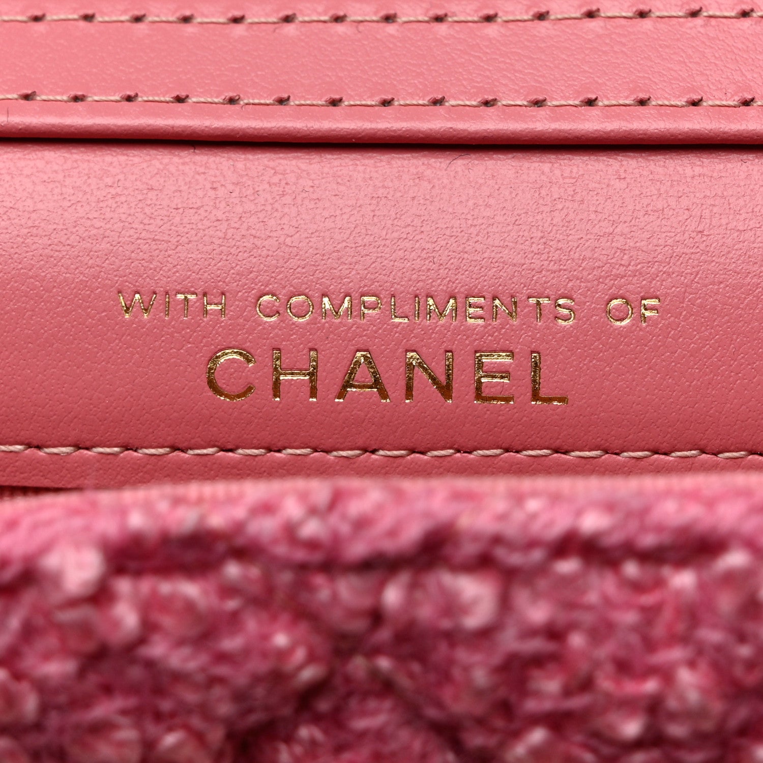 Chanel Tweed Quilted Flap Chain Waist Bag Pink 7 of 9