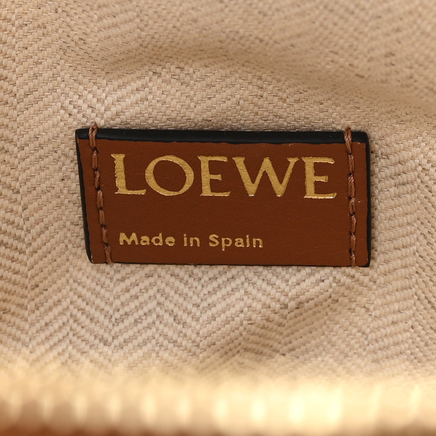 Jacquard Anagram Calfskin Medium Cubi Bag Ecru Tan