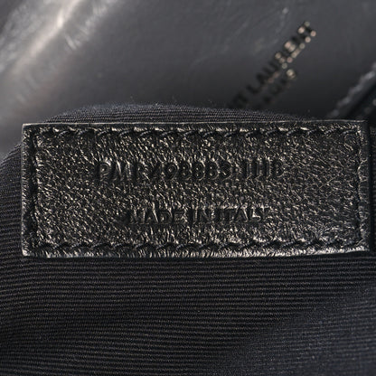 Saint Laurent Crinkled Calfskin Matelasse Monogram Large Niki Chain Satchel Storm 7 of 11