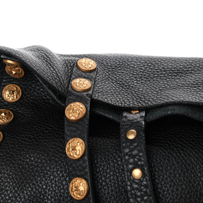 Valentino Garavani Grained Calfskin Large Studded Zodiac Tote Black 11 of 11