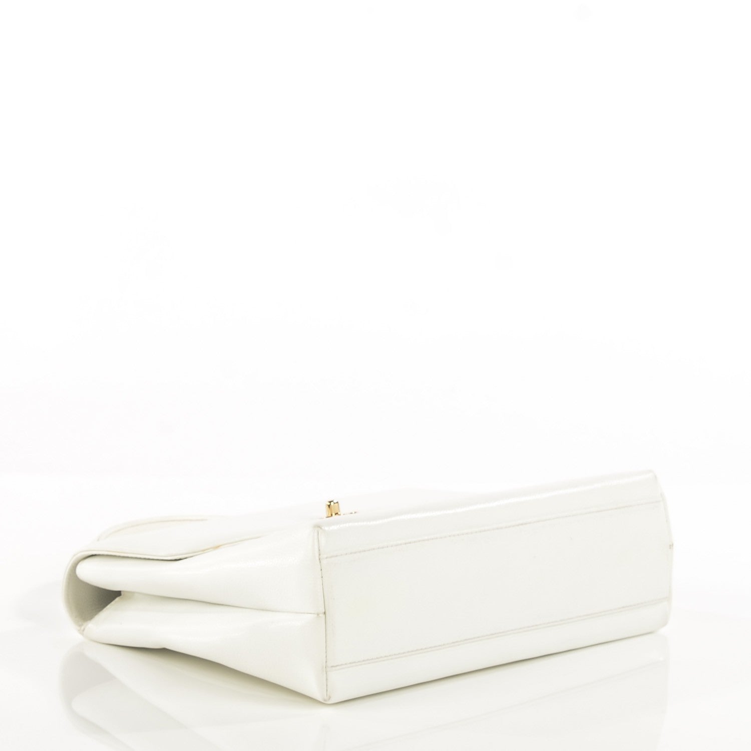 Chanel Caviar Jumbo Kelly Flap Bag White 4 of 8
