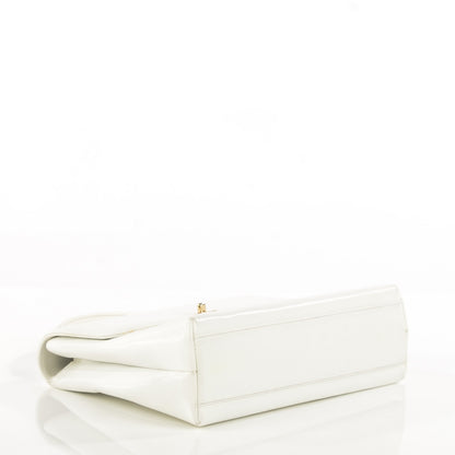 Chanel Caviar Jumbo Kelly Flap Bag White 4 of 8