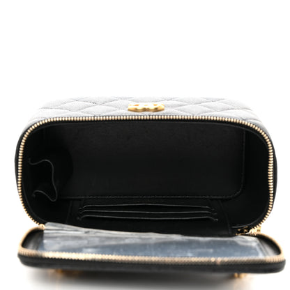 Chanel Caviar Quilted Sweetheart Vanity Case Black 5 of 11