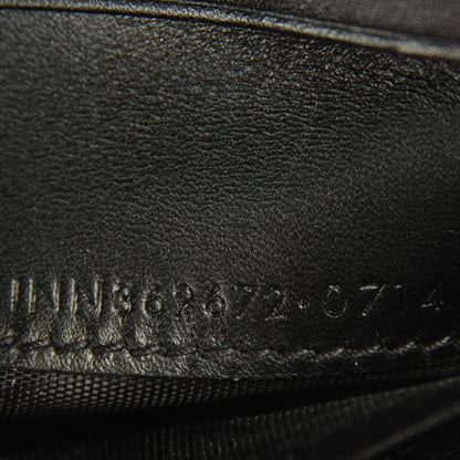 Saint Laurent Grain De Poudre Matelasse Chevron Monogram Compact Wallet Black 7 of 7