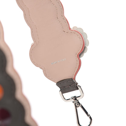 Fendi Vitello Dolce Nappa Hypnoteyes Bi-Color Scalloped Spike Studded Strap You Carbone Plaster White Multicolor 4 of 7