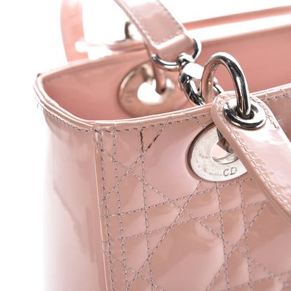 Christian Dior Patent Cannage Medium Lady Dior Rose Clair 24 of 25