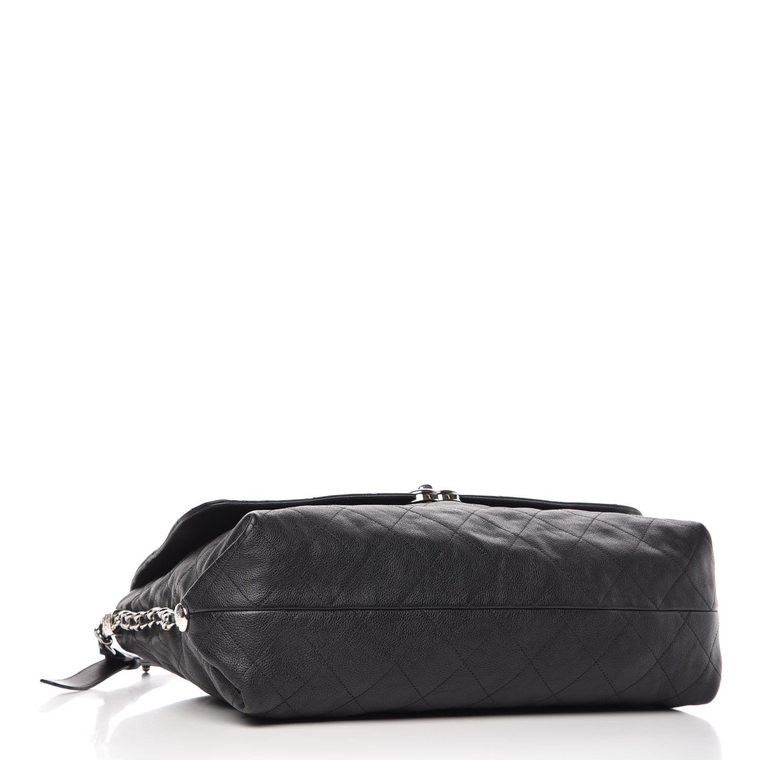Chanel Grained Calfskin Stitched Large Braided With Style Flap Black 4 of 11