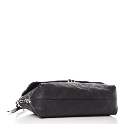 Chanel Grained Calfskin Stitched Large Braided With Style Flap Black 4 of 11