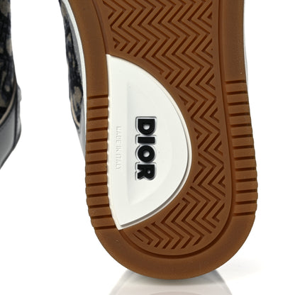 Christian Dior Smooth Calfskin Jacquard Oblique Mens B27 Low Top Sneakers 38 Beige Blue 6 of 7