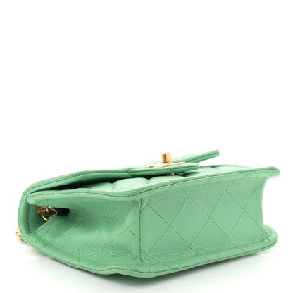 Chanel Caviar Quilted Mini Sweet Classic Flap Green 4 of 10