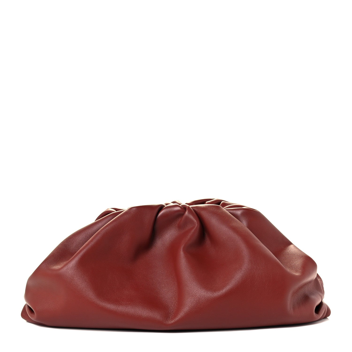 Bottega Veneta Smooth Butter Calf The Pouch Oversized Clutch Rust 1 of 11