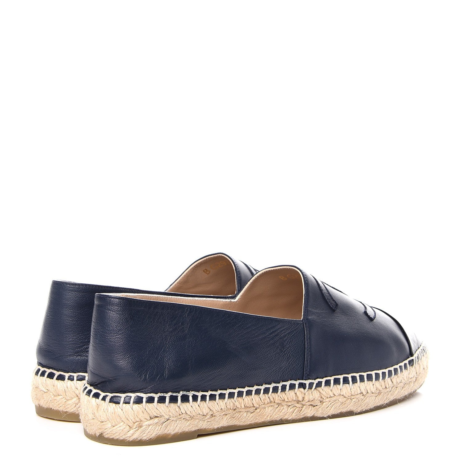 Chanel Lambskin CC Espadrilles 41 Navy Black 4 of 11