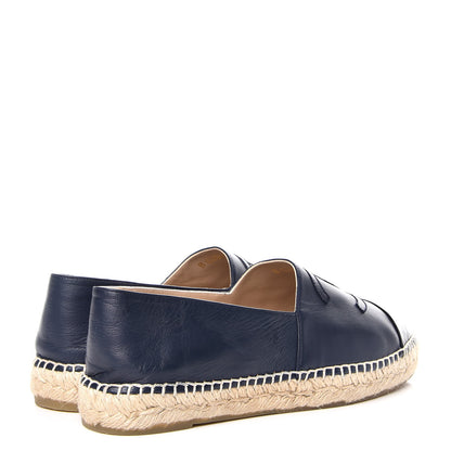 Chanel Lambskin CC Espadrilles 41 Navy Black 4 of 11