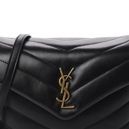 Saint Laurent Calfskin Y Quilted Monogram Toy Loulou Crossbody Bag Black 11 of 12