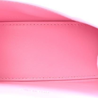 Balenciaga Shiny Calfskin Crocodile Embossed Hourglass Top Handle Bag XS Sweet Pink 5 of 12